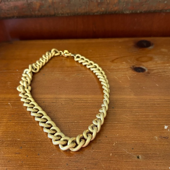 Givenchy Vintage Textured Gold Braid Heavy Curb Chain Choker Designer Stamp - Picture 9 of 16